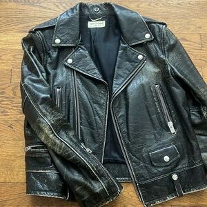 YSL leather biker jacket